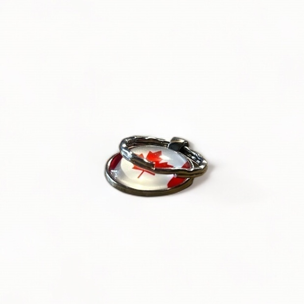 Canada Flag Domed Keychain with Keyring Small